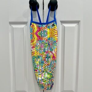 NWT Adidas tie back swim suit size 26